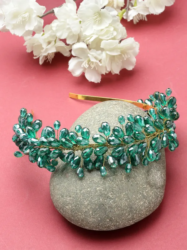 Hairband_Green_Handmade_Full_Beads__|_Premium_Hair_Accessories