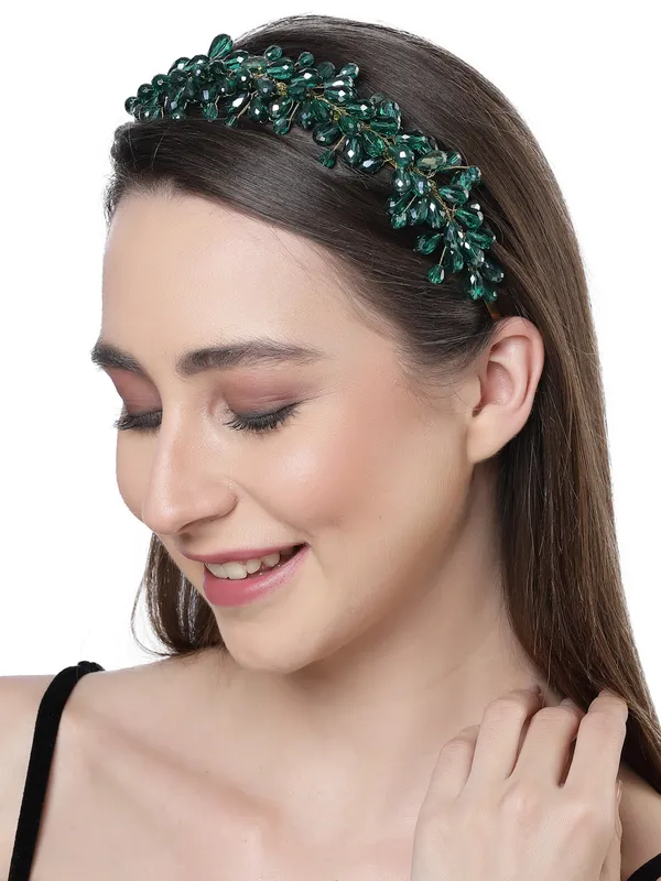 Hairband_Green_Handmade_Full_Beads__|_Premium_Hair_Accessories