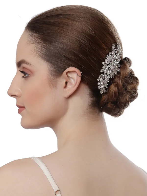 Vogue_Hair_Accessories_Silver_Fancy_Hair_Comb_Clip