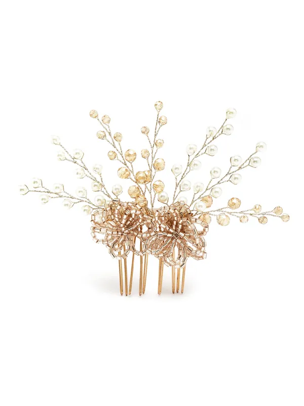 Vogue_Hair_Accessories_Gold_Comb_Hair_Clip_For_Girls_And_Women