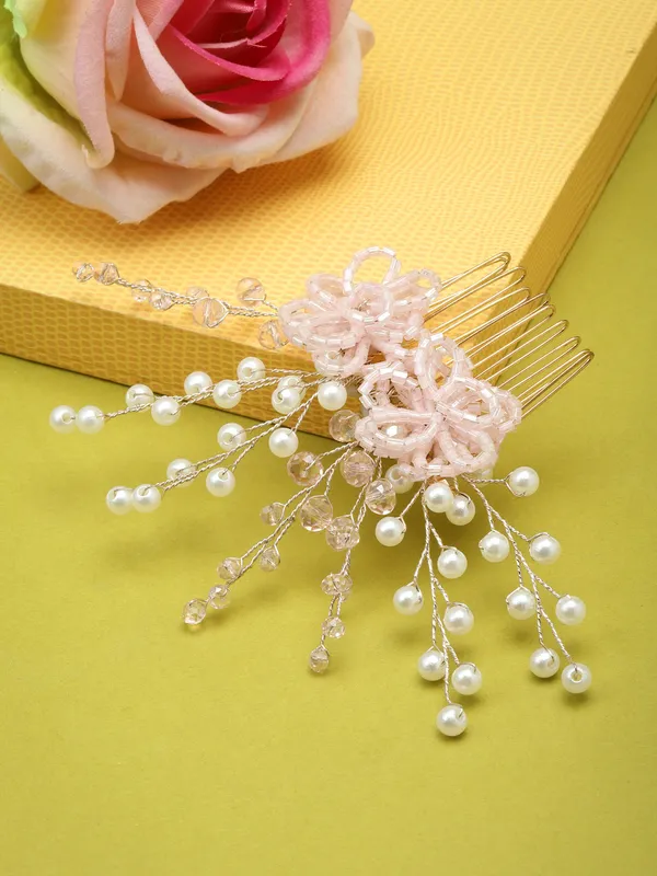 Vogue_Hair_Accessories_Pink_Comb_Hair_Clip_For_Girls_And_Women