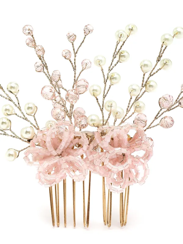 Vogue_Hair_Accessories_Pink_Comb_Hair_Clip_For_Girls_And_Women