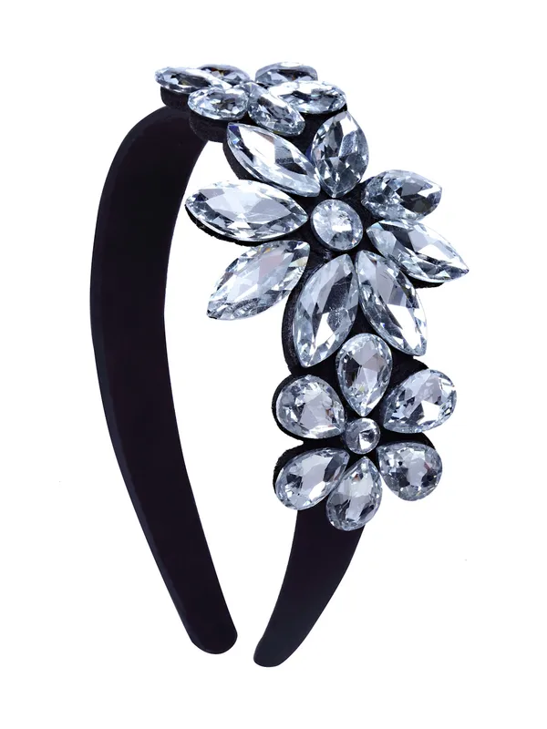 Hairband_Silver_Side_Crystal_Flower__|_Premium_Hair_Accessories