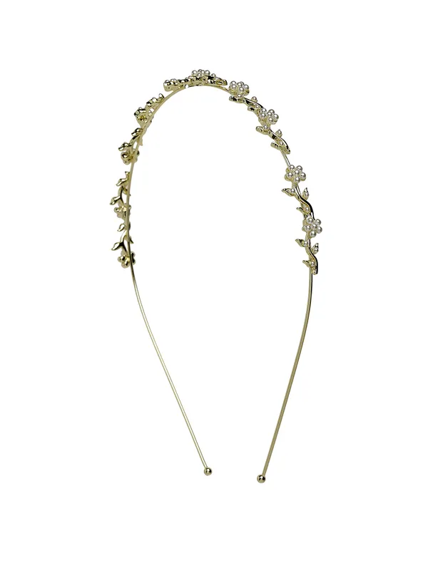 Hairband_Gold_Sleek_Pearl__|_Premium_Hair_Accessories