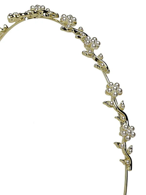 Hairband_Gold_Sleek_Pearl__|_Premium_Hair_Accessories