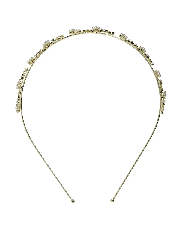 Hairband_Gold_Sleek_Pearl__|_Premium_Hair_Accessories