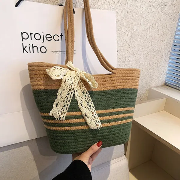 Eco-_Friendly_Handmade_Women_Jute_Strap_Bag_in_Beige_-Green