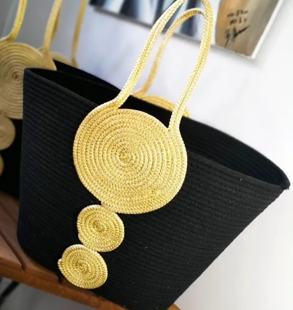 Chic_&_Green_'s_Jute_&_Cotton_Women_Bag_Line/bag_Sling_Bags-yellow-beige