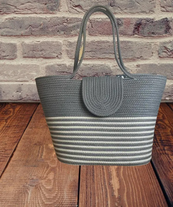 Organic_Chic___Jute_&_Cotton_Women_Style_Bag_Grey_Color