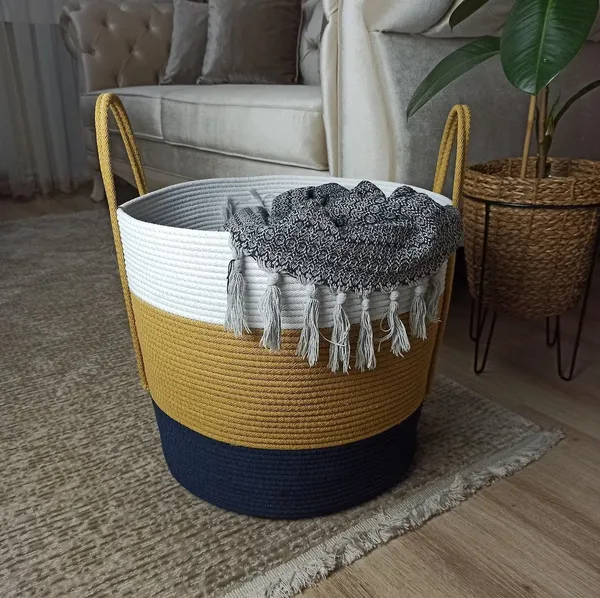 Chic_&_Green__Jute_&_Cotton_Women_Bag_Line_in_white_-yellow-black_Basket