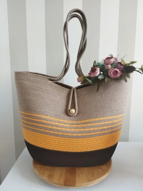 Bantrick_Yellow_&_Beige_Mix_Eco-Friendly_Handmade_Jute_Tote_Bag