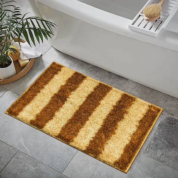 _Anti-Slip_Latex_Backing_Montella_Bath_Mat_Stripes_Lines_Design,_Bathroom_Rug_Floor_Mats,_Kitchen,_Floor_Mat,_Entrance_Way,_Hall_(40x60_CM)_Pack_of_2_Piece_-_Gold