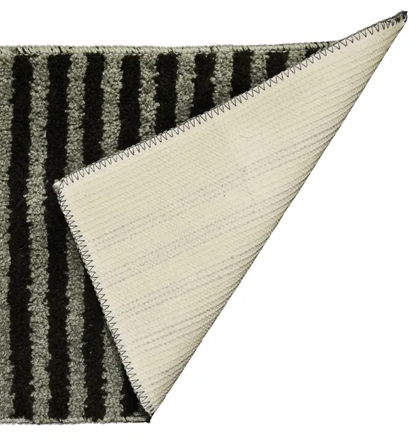 _Anti-Slip_Latex_Backing_Striped_Design_Microfiber_Relish_Bath_Mat_Bathroom_Rug_Standard_Size_-_40x60_CM,_Door_Mat,_Entrance_Way,_Floor_Mat,_Kitchen,_Set_of_2_Piece_-_Grey