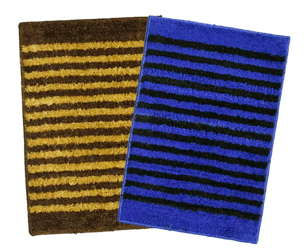 _Anti-Slip_Latex_Backing_Striped_Design_Microfiber_Relish_Bath_Mat_Bathroom_Rug_Standard_Size_-_40x60_CM,_Door_Mat,_Entrance_Way,_Floor_Mat,_Kitchen,_Set_of_2_Piece_-_Coffee,_Blue