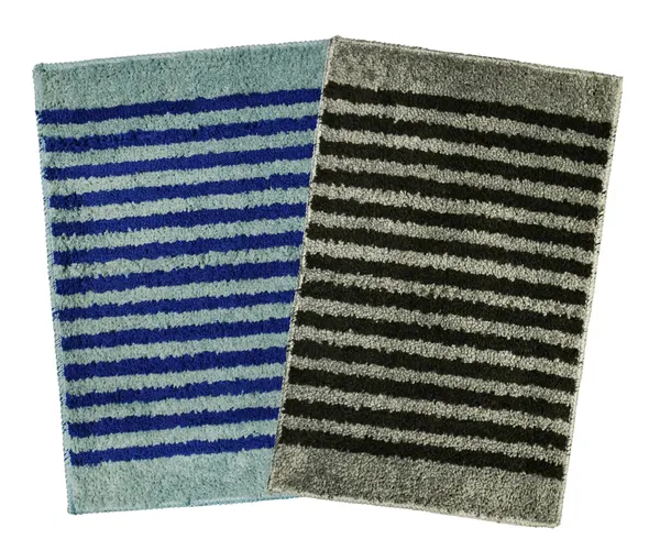 _Anti-Slip_Latex_Backing_Striped_Design_Microfiber_Relish_Bath_Mat_Bathroom_Rug_Standard_Size_-_40x60_CM,_Door_Mat,_Entrance_Way,_Floor_Mat,_Kitchen,_Set_of_2_Piece_-_Grey,_Teal