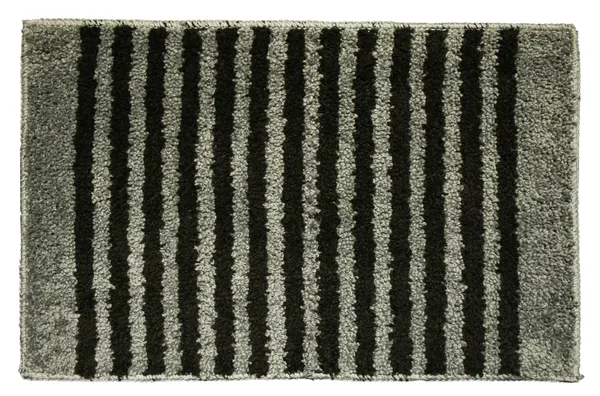 _Anti-Slip_Latex_Backing_Striped_Design_Microfiber_Relish_Bath_Mat_Bathroom_Rug_Standard_Size_-_40x60_CM,_Door_Mat,_Entrance_Way,_Floor_Mat,_Kitchen,_Set_of_2_Piece_-_Grey,_Teal