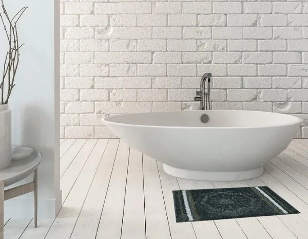 Anti-Skid/Anti-Slip_Micro_Fiber_Bath_mat_Vibrant_Colors_with_Modern_Grid_Mirage_Bathroom_Rug_40X60_cm,_Set_of_2_Pieces_(40x60_CM,_Grey)