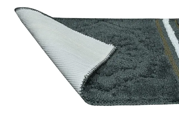 Anti-Skid/Anti-Slip_Micro_Fiber_Bath_mat_Vibrant_Colors_with_Modern_Grid_Mirage_Bathroom_Rug_40X60_cm,_Set_of_2_Pieces_(40x60_CM,_Grey)