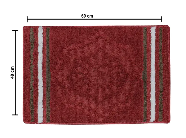_Anti-Skid/Anti-Slip_Micro_Fiber_Bath_mat_Vibrant_Colors_with_Modern_Grid_Mirage_Bathroom_Rug_40X60_cm,_Set_of_2_Pieces_(40x60_CM,_Red)