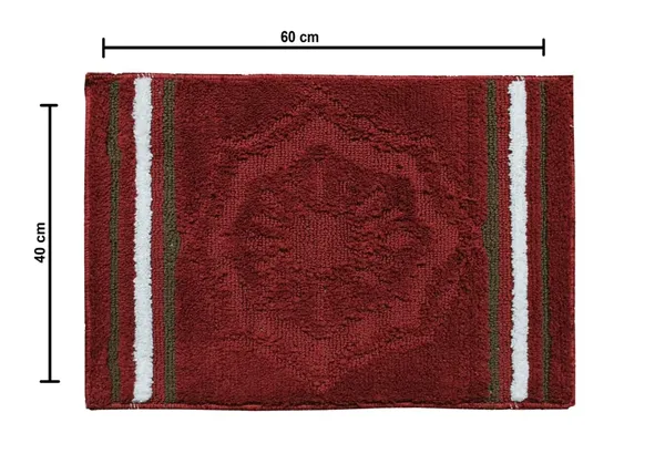 _Anti-Skid/Anti-Slip_Micro_Fiber_Bath_mat_Vibrant_Colors_with_Modern_Grid_Mirage_Bathroom_Rug_40X60_cm,_Set_of_2_Pieces_(40x60_CM,_Red)