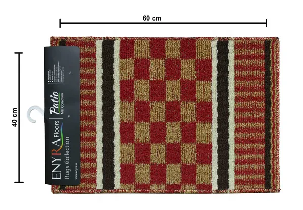 _Homes_Step_Confidently_and_Stylishly_with_Secure_Step_Premium_Patio_Anti-Skid_Gel_Backing_Tufted_Polypropylene_Door_Mat_for_Slippery_Floors_Size_-_40x60_CM,_Pack_of_2_Piece,_Red