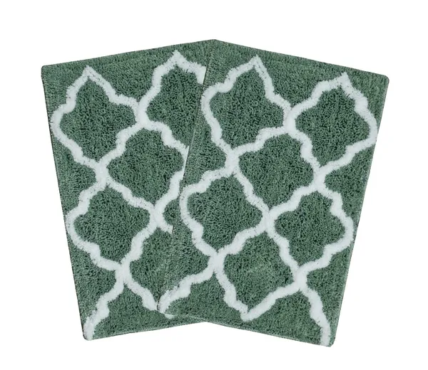 _Abstract_Design_Bathroom_Rug,_Serene_Soft_and_Absorbent_Microfiber_Bath_Mat,_Non-Slip_Gel_Coating_Backing_Mat_for_Bathroom_Floor,_Door,_Kitchen_(Pack_of_2_Piece_-_37x57_cm,_Green)