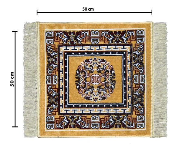_Velvet_Prayer_Aasan_Pooja_Meditation_Multipurpose_Velvet_Rug_Mat_(Beige,_20x20_Inch)_Set_of_2_Pieces