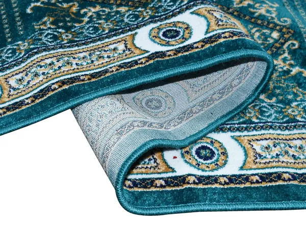 _Anti-Slip_Polyester_Traditional_Design_Jhelum_Carpet_Runner_2x6_Feet/24x72_Inch,_Pack_of_1_Piece,_for_Bedside,_Bedroom,_Kitchen,_Living_Room,_Hall,_Dining_Area,_(Turquoise)