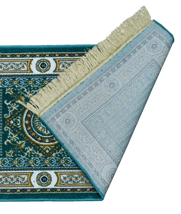 _Anti-Slip_Polyester_Traditional_Design_Jhelum_Carpet_Runner_2x6_Feet/24x72_Inch,_Pack_of_1_Piece,_for_Bedside,_Bedroom,_Kitchen,_Living_Room,_Hall,_Dining_Area,_(Turquoise)