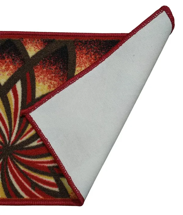 _Indoor_Doormat,_Loop_Pile_Nylon_Printing_Mat_Size_-_45x70_cm,_Non-Slip,_Inside_Floor_Door_Mats,_Entrance_Doormat,_Set_of_2_Piece_-_Maroon_-_Flower