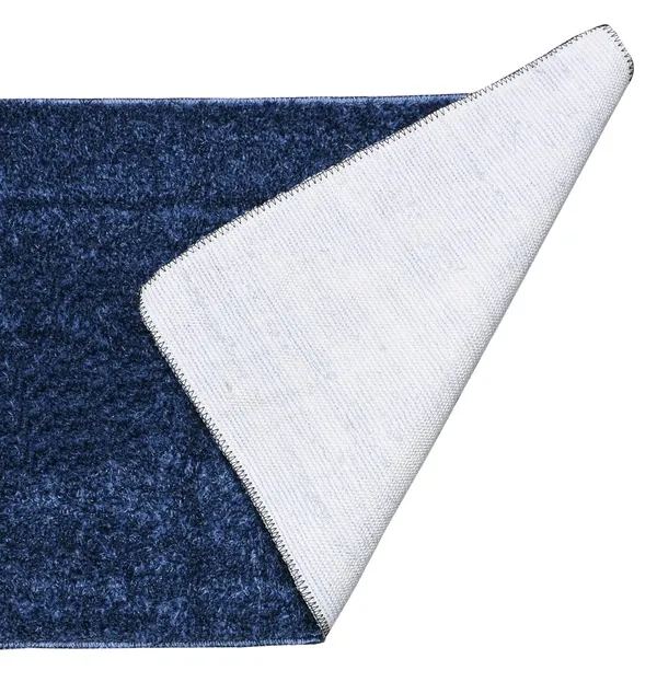 _Anti-Slip_Latex_Baking_Essencia_Tufted_Runner_&_Mat_Set_of_2_Piece_(Size_-_38x58,_55x137_CM)_for_Bedside,_Door,_Drawing_Room,_Bedroom,_Multipurpose_Floor_Mat_&_Runner,Office_-_Blue