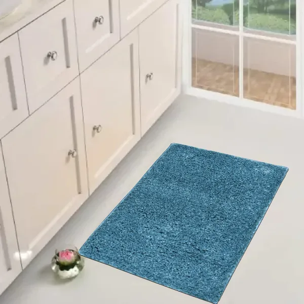 _Anti_Skid/Anti-Slip_Set_of_2_Pieces_(Beige,_Blue)_Micro_Fiber_Bath_mat,_Bolio_Bath_mat_40_x_60cm