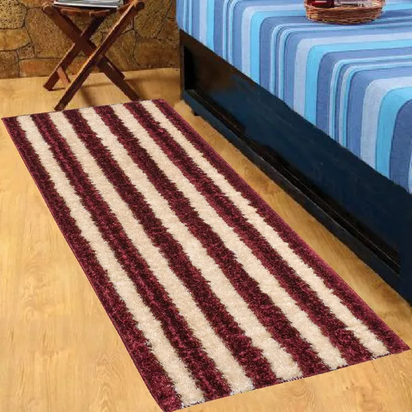 _Non-Slip_Latex_Backing_Gold_Stripes_Design_Mantella_Runner_(Size_-_55x137_CM)_Floor_Runner_for_Bedside,_Living_Room,_Bedroom,_Front_Door,_Pack_of_1_Piece_-_Maroon-Gold