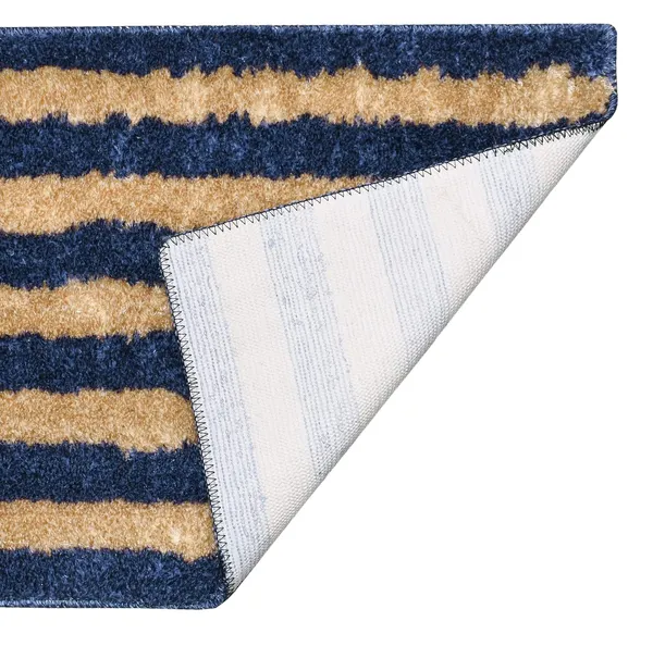 _Montella_Runner_Non-Slip_Latex_Backing_Gold_Stripes_Design_Runner_(Size_-_55x137_cm)_Floor_Runner_for_Kitchen,_Bedside,_Bedroom,_Front_Door,_Pack_of_1_Piece_-_Blue-Gold