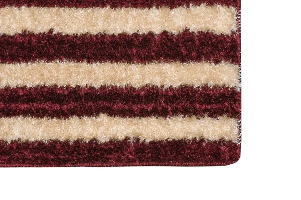 _Gold_Stripes_Design_Anti-Slip_Mantella_Bath_Mat_&_Runner_Size_-_40x60_CM,_55x137_CM,_Non-Slip_Latex_Backing_Floor_Mat_for_Bedroom,_Bedside,_Office,_Living_Room_(Maroon-Gold)