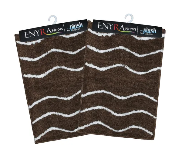 _Bath_Mat_Anti-Slip_Latex_Backing_Microfiber_Plush_Bathroom_Rug_Standard_Size_-_40x60_CM,_for_Door,_Entrance_Way,_Floor_Mat,_Kitchen,_Tub,_Shower,_Set_of_2_Piece_-_Coffee