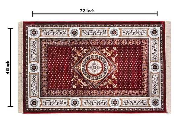 _Traditional_Design_Multi_Purpose_Jhelum_Carpet_Rug_For_Indoor_Living_,_Dinning,_Office,_Rooms_&_Bedroom,_Hallway_Carpet_(4x6_Feet/48x72_Inch)_1_Piece_(Maroon)