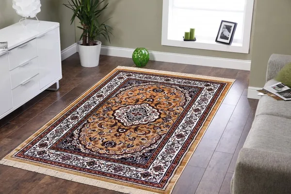 Traditional_Design_Multi_Purpose_Jhelum_Carpet_Rug_For_Indoor_Living,_Dinning,_Office,_Rooms_&_Bedroom,_Hallway_Carpet_(4x6_Feet/48x72_Inch)_1_Piece_(Gold)