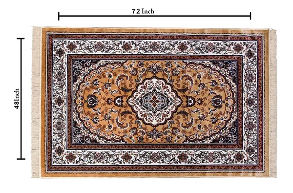 Traditional_Design_Multi_Purpose_Jhelum_Carpet_Rug_For_Indoor_Living,_Dinning,_Office,_Rooms_&_Bedroom,_Hallway_Carpet_(4x6_Feet/48x72_Inch)_1_Piece_(Gold)