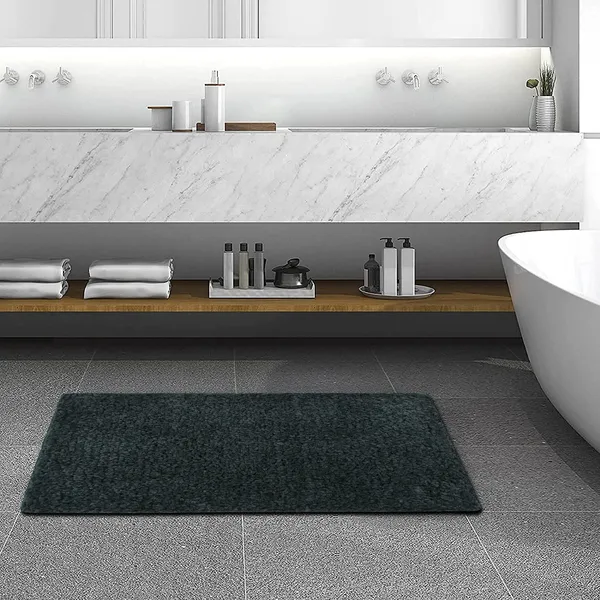 _Bathroom_Rug_Mat,_Soft_Microfiber_Anti-Slip_Gel_Coating_Tufted_Bolio_Bath_Mat_Size_-_40x60_CM,_Machine_Washable_Mat_for_Tub,_Shower,_and_Bath_Room,_Pack_of_1_Piece_(Dark_Grey)