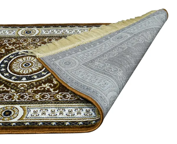 Anti-Slip_Polyester_Traditional_Design_Jhelum_Carpet_Runner_2x6_Feet/24x72_Inch,_Pack_of_1_Piece,_for_Bedside,_Bedroom,_Kitchen,_Living_Room,_Hall,_Dining_Area,_(Brown)