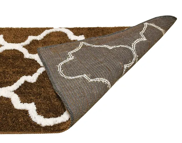_Bedside_Runner_-_54x130_cm,_Tufted_Non-Slip_Abstract_Design_Microfiber_Serene_Runner_for_Bedroom/Home/Kitchen/Living_Area/Office_Entrance,_Pack_of_1_Piece_(Coffee)
