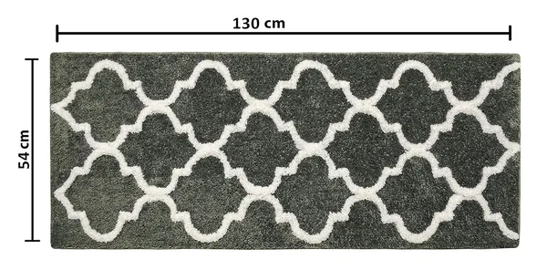 _Bedside_Runner_-_54x130_CM,_Tufted_Non-Slip_Abstract_Design_Microfiber_Serene_Runner_for_Bedside/Sofa_Size/Bedroom/Home/Kitchen/Living_Area/Office_Entrance,_Pack_of_1_Piece_(Grey)