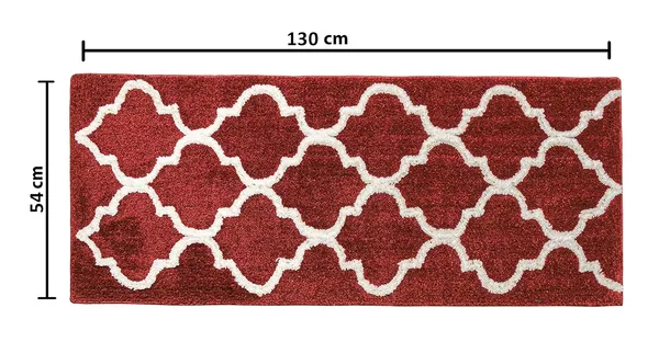 _Bedside_Runner_-_54x130_cm,_Non-Slip_Abstract_Design_Microfiber_Serene_Runner_for_Bedside/Bedroom/Kitchen/Living_Area/Office_Entrance,_Pack_of_1_Piece_(Maroon)