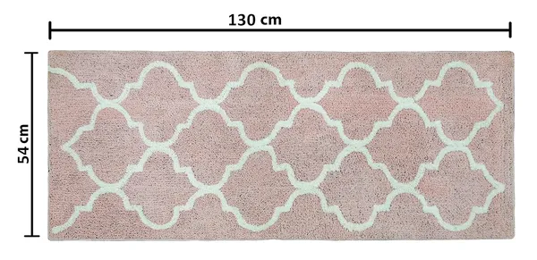 _Bedside_Runner_-_54x130_cm,_Non-Slip_Abstract_Design_Microfiber_Serene_Runner_for_Bedside/Sofa/Bedroom/Home/Kitchen/Living_Area/Office_Entrance,_Pack_of_1_Piece_(Blush)