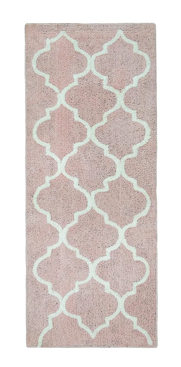 _Bedside_Runner_-_54x130_cm,_Non-Slip_Abstract_Design_Microfiber_Serene_Runner_for_Bedside/Sofa/Bedroom/Home/Kitchen/Living_Area/Office_Entrance,_Pack_of_1_Piece_(Blush)