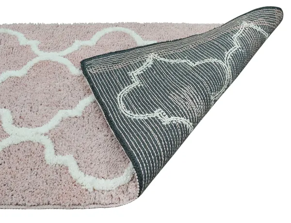 _Bedside_Runner_-_54x130_cm,_Non-Slip_Abstract_Design_Microfiber_Serene_Runner_for_Bedside/Sofa/Bedroom/Home/Kitchen/Living_Area/Office_Entrance,_Pack_of_1_Piece_(Blush)