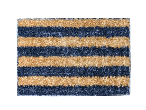 _Tufted_Gold_Stripes_Design_Mantella_Bath_Mat_&_Runner_Size_-_40x60_CM,_55x137_CM,_Non-Slip_Latex_Backing_Floor_Mat_for_Bedroom,_Bedside,_Office,_Living_Room_(Blue-Gold)
