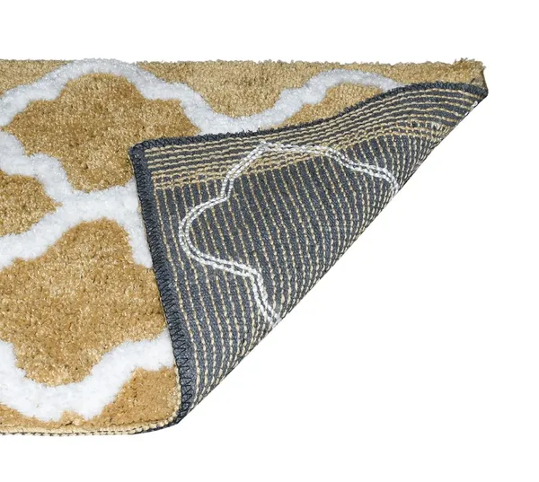 Microfiber_Abstract_Design_Anti-Skid_Serene_Bath_Mat_Set_of_2_Piece_Bathmat_Size_-_37x57_CM_(Beige)