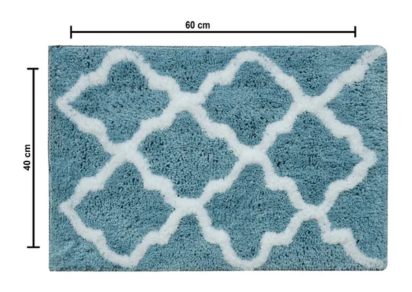 Microfiber_Serene_Abstract_Design_Bath_Mat_Anti_Skid_Mat_for_Bathroom/Bedroom/Kitchen/Door_Mat/Floor_Mat_(37x57_CM/Teal)_Pack_of_2_Piece